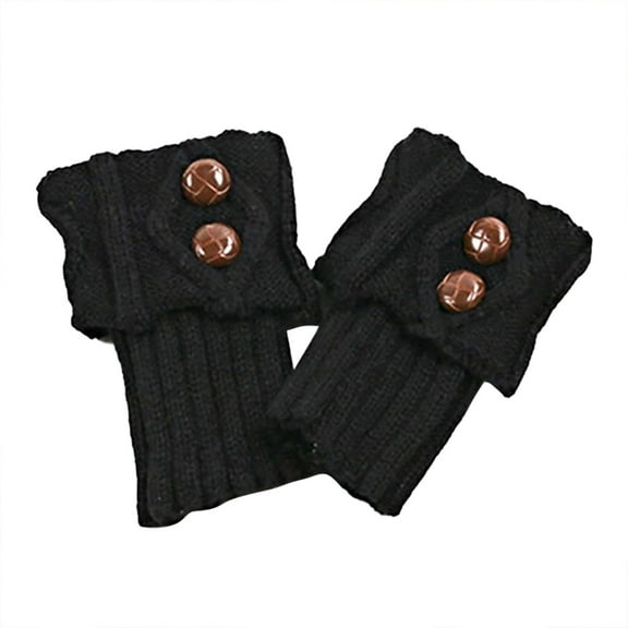 Diufon Women's Leg Socks Winter Juniors Knitted Knee Length Leg Stockings Ladies Warm Button Boot Accessories