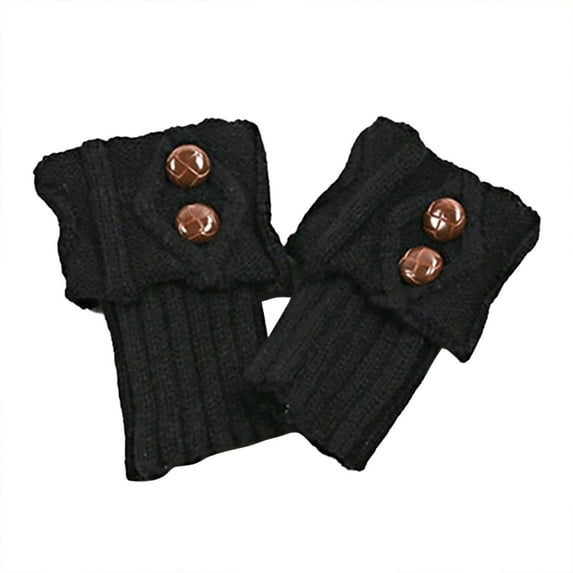 Diufon Women's Leg Socks Winter Juniors Knitted Knee Length Leg Stockings Ladies Warm Button Boot Accessories