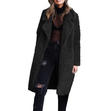 Cream White Faux Fur Oversized Zip-Up Long Sleeve Turtleneck Sherpa Fleece Jacket