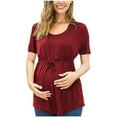 thumbnail image 1 of Diufon Women's Maternity Dress Tops Front Closure Long Sleeve Double Layer Nursing Tops for Breastfeeding, 1 of 7