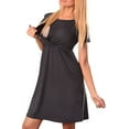 thumbnail image 1 of Diufon Women's Maternity Nursing Dress Short Sleeve Round Neck Loose Breastfeeding Sleepwear Daily Wearing Dress, 1 of 3