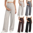 thumbnail image 1 of Diufon Maternity Yoga Pants Over The Belly Drawstring Stretchy Loose Pants Pregnancy Soft Comfy Workout Trousers, 1 of 6