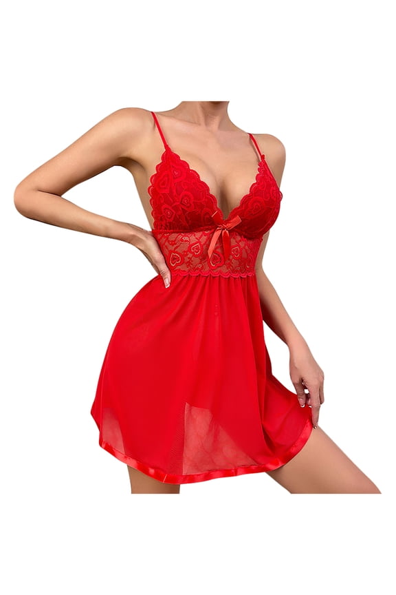Women's Nightgowns Lace Mesh Backless Slim Solid Color Camisole Sleep Dress Thin Home Sleepwear