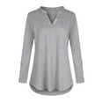thumbnail image 1 of Diufon Women's Nursing Tops Maternity Long Sleeve V Neck Blouses Casual Loose Pregnancy Clothes for Breastfeeding, 1 of 7