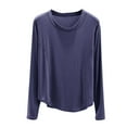 thumbnail image 1 of Diufon Women's Long Sleeve Tops Casual Loose Sleep Shirts Fall Winter Soft Basic Crewneck Bottom Tops, 1 of 4
