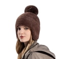 thumbnail image 1 of Diufon Women's Plush Warm Hat Ladies Winter Windproof Knitted Wool Hats Fleece Lined Outdoor Ski Cap, 1 of 3