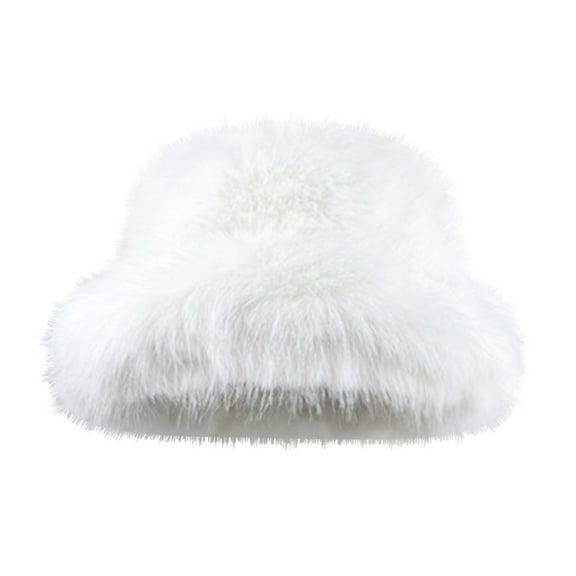 Diufon Women's Plush Warm Hat Winter Trendy Thickened Solid Color Windproof Hats Fleece Lined Outdoor Ski Cap