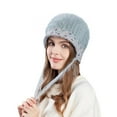 thumbnail image 1 of Diufon Women's Plush Warm Hat Winter Windproof Knitted Wool Hats for Ladies Fleece Lined Outdoor Ski Cap, 1 of 7