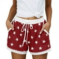 thumbnail image 1 of Diufon Women's Shorts Summer Casual Drawstring High Waist Loose Shorts Printed Pajama Shorts with Pockets, 1 of 7