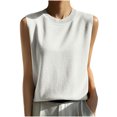 thumbnail image 1 of Diufon Women's Sleeveless Sweater Spring Fall Glitter Crewneck Knitted Vest Casual Loose Basic Pullover Tops, 1 of 3
