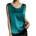 thumbnail image 1 of Diufon Women's Sleeveless Tops Spring Summer Stain Crewneck Shirts Trendy Comfy Solid Color Basic Blouses, 1 of 3