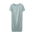 thumbnail image 1 of Diufon Women's Soft Pajamas Dress Summer Thin Short Sleeve Crewneck Nightgowns Casual Plus Size Sleepwear, 1 of 4
