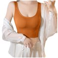 thumbnail image 1 of Diufon Women's Tank Top with Built in Bra Basic Camisole Wide Strap Shirt Bra Wrapped Chest Sport Crop Tops, 1 of 4