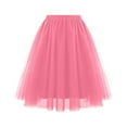 thumbnail image 1 of Diufon Women's Tulle Skirts Elastic Waist A-line Dancing Dress Princess Mesh Knee Length Wedding Party Skirts, 1 of 2