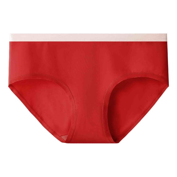 Diufon Women's Underwear Plus Size Stretch Full Coverage Hipster Panties Soft Breathable Color Patchwork Briefs