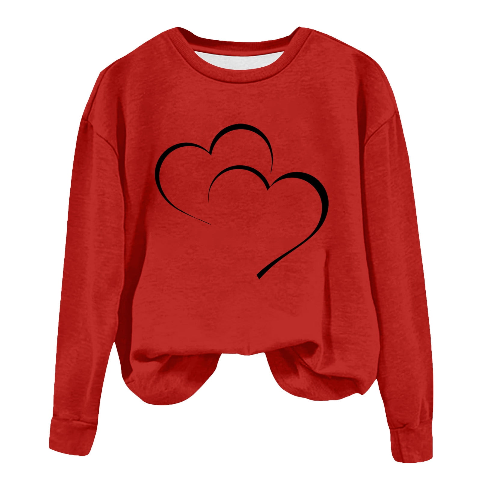 Fanxing Clearance 2025 Womens Sweatshirt Long Sleeve Crewneck Pullover Tops Pure Color Casual Sweatshirts Trendy Fall Blouse Basic Shirts Purple S