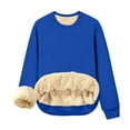 thumbnail image 1 of Diufon Women's Winter Fleece Lined Tops Fall Winter Long Sleeve Thickened Warm Crewneck Pullover Sweatshirt, 1 of 7