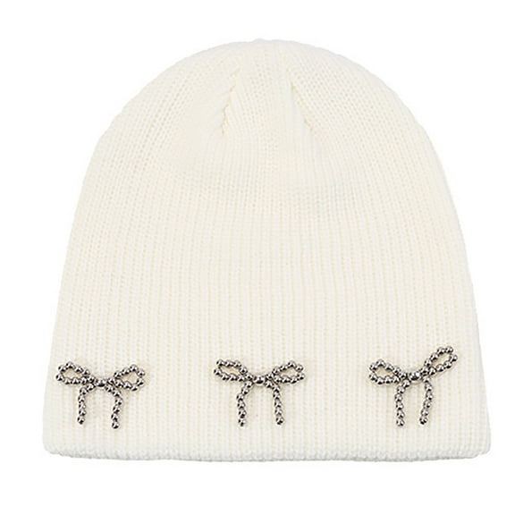 Diufon Women's Winter Knitted Beanie Hat Soft Stretch Thickened Warm Hiking Hats Trendy Outdoor Ski Cap