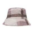 thumbnail image 1 of Diufon Women's Winter Warm Bucket Hat Plush Thickened Warm Plaid Hats Fleece Lined Outdoor Windproof Cap, 1 of 5