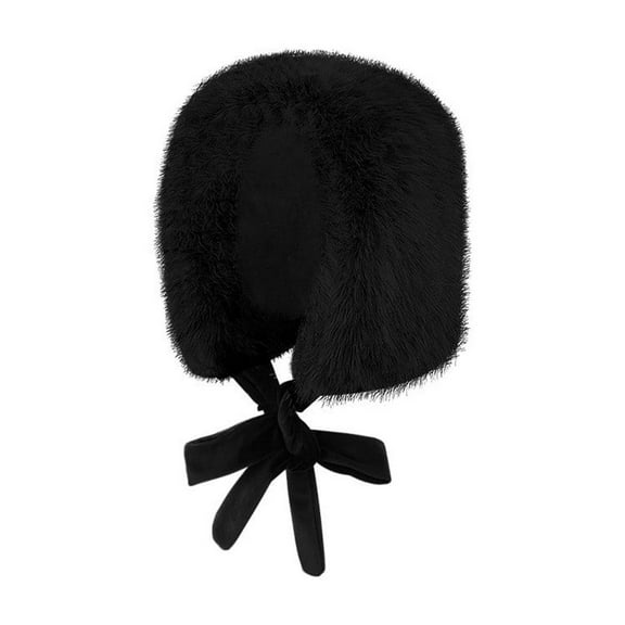 Diufon Women's Winter Warm Hat Thickened Windproof Ear Covered Hats Fleece Lined Ski Cap with Bow Tie