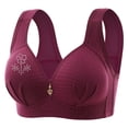 thumbnail image 1 of Diufon Women's Wireless Comfortable Bra Everyday Wide Strap Full Coverage Bras Polka Dot Printed Push Up Bra, 1 of 4
