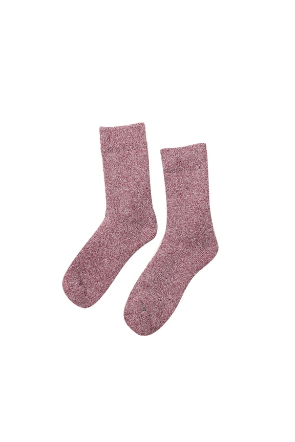 Women's Wool Medium Tube Socks Fall Winter Cozy Thickened Warm Plush Socks Casual Soft Home Socks