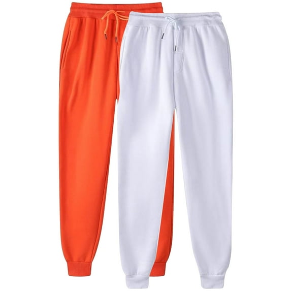 Diufon Womens 2pc Sweatpants Plus Size Solid Color Lounge Pants Elastic Waist Drawstring Pants