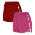 thumbnail image 1 of Diufon Womens 2pc Sweatshorts Summer Color Block Athletic Shorts Elastic High Waist Jogger Shorts, 1 of 2