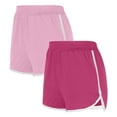 thumbnail image 1 of Diufon Womens 2pc Sweatshorts Summer Color Block Athletic Shorts Elastic High Waist Jogger Shorts, 1 of 2