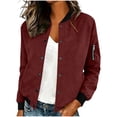 thumbnail image 1 of Diufon Womens Button Front Cropped Jackets Long Sleeve Cargo Tops Casual Outerwear Coat Fall Winter Fashion Barn Jacket, 1 of 6