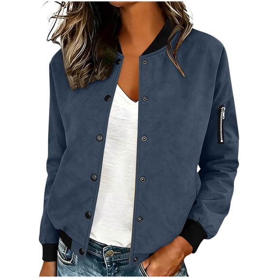 Diufon Womens Button Front Cropped Jackets Long Sleeve Cargo Tops Casual Outerwear Coat Fall Winter Fashion Barn Jacket
