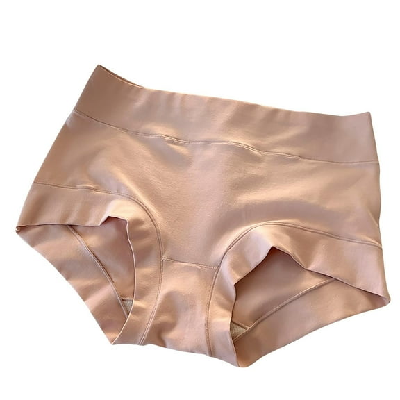 Diufon Womens Cotton Panties Elastic High Waist Soft Underpants Solid Color Full Coverage Brief