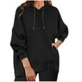 thumbnail image 1 of Diufon Womens Drawstring Hoodies Solid Color Casual Sweatshirts Fall Long Sleeve Pullover Tops, 1 of 7