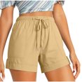 thumbnail image 1 of Diufon Womens Dressy Shorts Plus Size Summer Casual Elastic Waist Drawstring Comfy Pull On Shorts with Pockets, 1 of 9