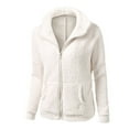 thumbnail image 1 of Diufon Womens Fleece Hoodies Fall Winter Cozy Zip Up Solid Color Long Sleeve Thermal Hooded Sweatshirts, 1 of 2