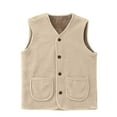 thumbnail image 1 of Diufon Womens Fleece Vest Fall Winter Warm Sleeveless Button Down Jackets Casual Lightweight Waistcoat with Pockets, 1 of 8