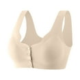 thumbnail image 1 of Diufon Womens Front Clasp Bras Seamless Underwireless Comfy Bras Solid Color Full Coverage Bras, 1 of 5