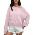 thumbnail image 1 of Diufon Womens Hollow out Tops Fall Casual Solid Color Blouses Round Neck Long Sleeve Pullover Tops, 1 of 5