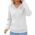 thumbnail image 1 of Diufon Womens Hoodies Casual Long Sleeve Drawstring Pullover Tops Loose Hooded Sweatshirts with Pockets, 1 of 6