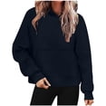 thumbnail image 1 of Diufon Womens Hoodies Tops Solid Color Padded Sweatshirts Long Sleeve Pullover Tops with Pockets, 1 of 7