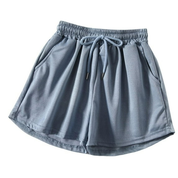 Diufon Womens Jogger Shorts Elastic Waist Drawstring Athletic Shorts Solid Color Shorts with Pockets