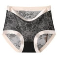 thumbnail image 1 of Diufon Womens Lace Underpants Color Block Full Cover Panties Elastic High Waist Briefs, 1 of 5