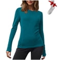 thumbnail image 1 of Diufon Womens Long Sleeve Shirts Casual Soft Crewneck Tops Plus Size Basic Underwear Fall Fashion Clothes, 1 of 9