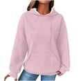 thumbnail image 1 of Diufon Womens Plus Size Hoodies Tops Solid Color Sweatshirts Long Sleeve Pullover Tops with Pockets, 1 of 5