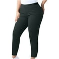 thumbnail image 1 of Diufon Womens Plus Size Leggings Elastic High Waisted Yoga Pants Solid Color Lightweight Workout Bottoms, 1 of 8