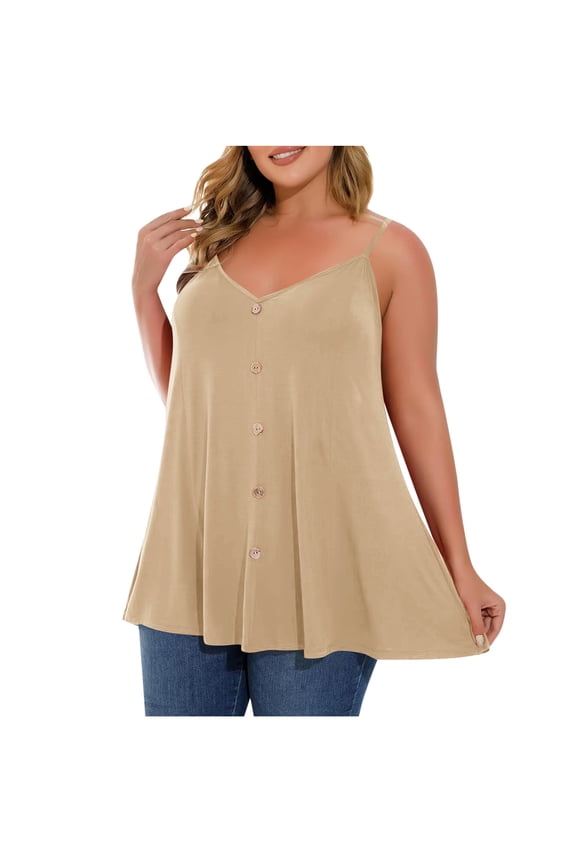 Womens Plus Size Tank Tops Adjustable Strap Cami Sleeveless Summer Tank Tops for Workout Sleeping
