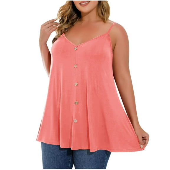 Diufon Womens Plus Size Tank Tops Adjustable Strap Cami Sleeveless Summer Tank Tops for Workout Sleeping
