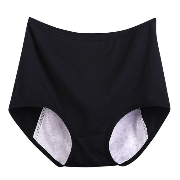 Diufon Womens Plus Size Underwear High Waist Full Coverage Briefs Solid Color Breathable Cotton Panties