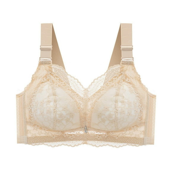 Diufon Womens Lace Bras Solid Color Breathable Bras Full Coverage Underwireless Bras