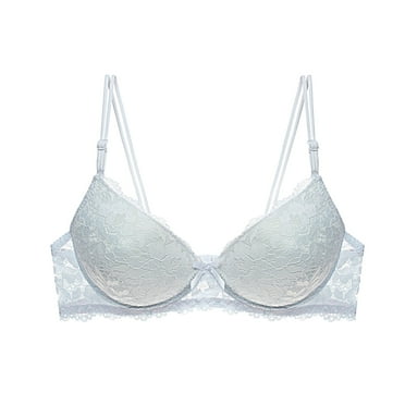 Diufon Womens Sexy Lace Bras Solid Color Half Coverage Soft Bras Push up Breathable Bras